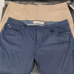 Tailor Vintage Navy and Tan Pants Set